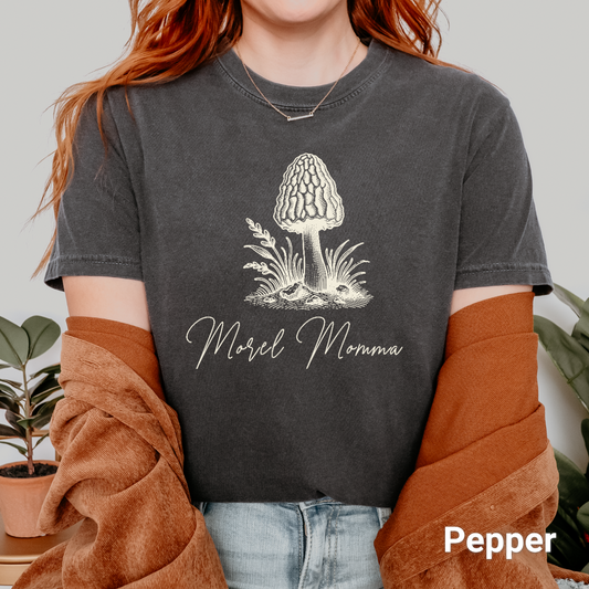 100% Cotton: Morel Momma Mushroom T-Shirt