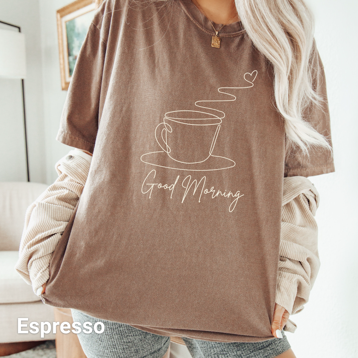 100% Cotton: Good Morning Coffee T-shirt