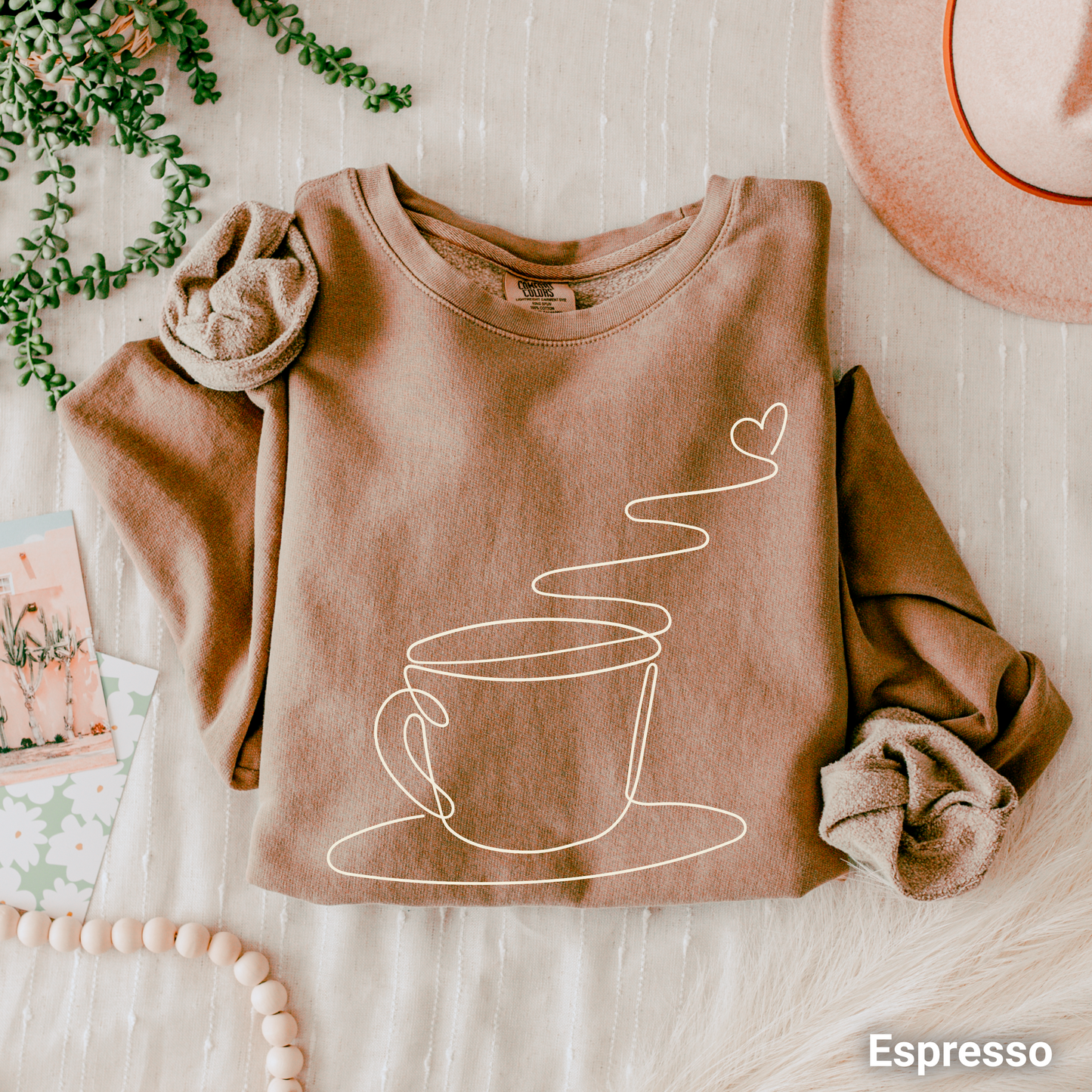 100% Cotton: Coffee Please Women's Lightweight Sweatshirt