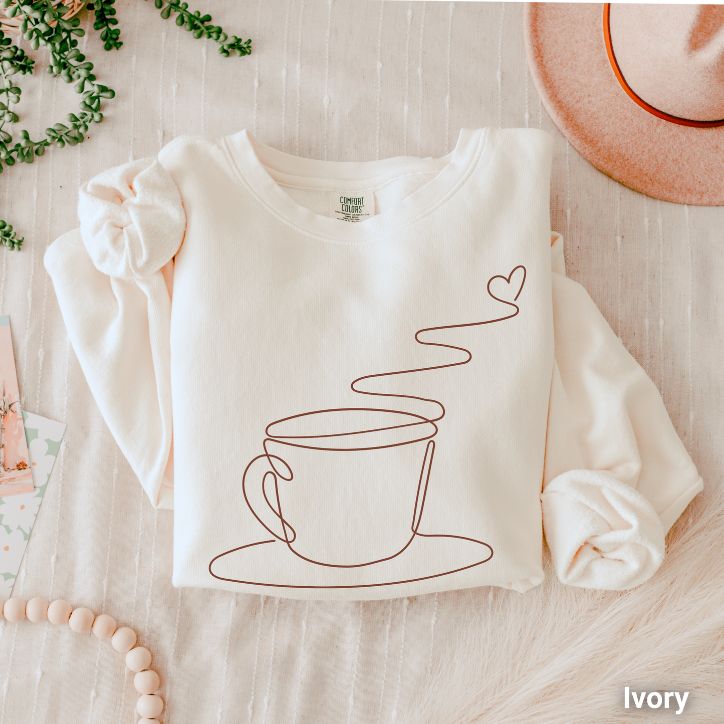 100% Cotton: Coffee Please Women's Lightweight Sweatshirt