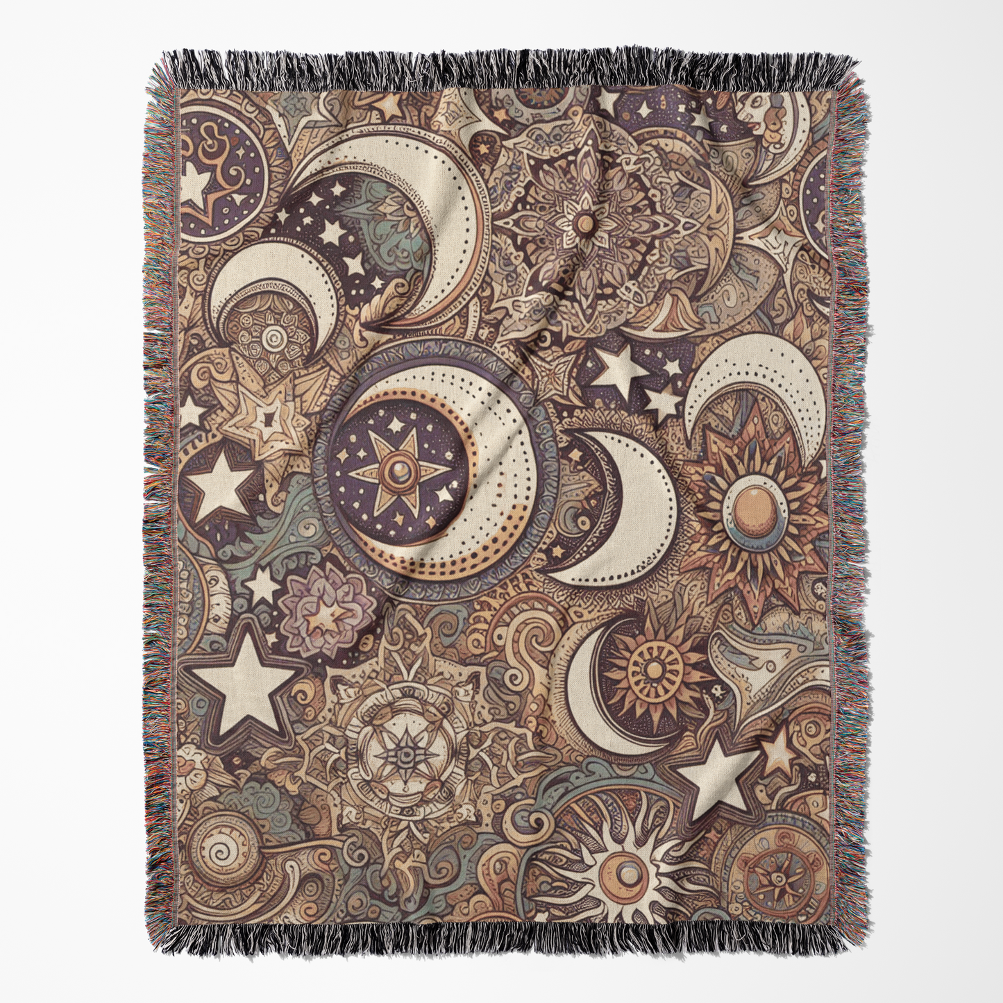 Magic Skies Woven Cotton Throw Tapestry Blanket